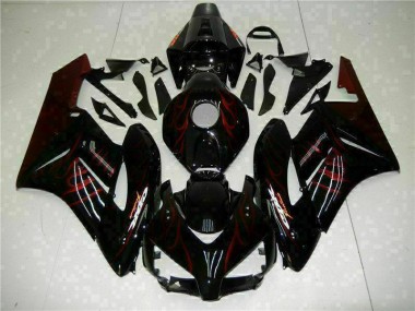 CBR 1000 RR 2004-2005 Verkleidungen - Rot Flamme Schwarz