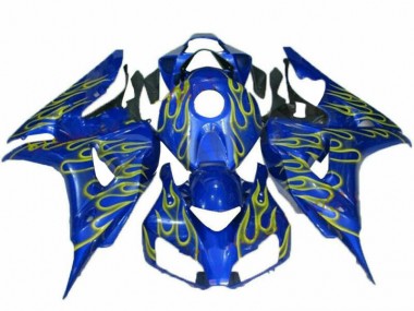 CBR 1000 RR 2006-2007 Verkleidungen - Gelb Flamme Blau