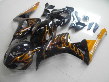 CBR 1000 RR 2006-2007 Verkleidungen - Gold Flamme