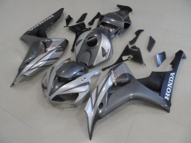 CBR 1000 RR 2006-2007 Verkleidungen - Graues Silber und Matt schwarz