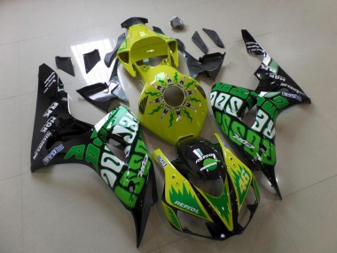 CBR 1000 RR 2006-2007 Verkleidungen - Grün Gelb Rossi