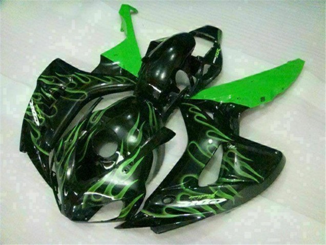 CBR 1000 RR 2006-2007 Verkleidungen - Grüne Flamme Schwarz CBR 1000 RR 2006-2007 Verkleidungen - Grüne Flamme Schwarz