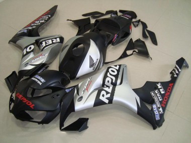 CBR 1000 RR 2006-2007 Verkleidungen - Matt Schwarz Silber Repsol