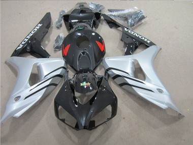 CBR 1000 RR 2006-2007 Verkleidungen - Schwarz Silber Rot Aufkleber