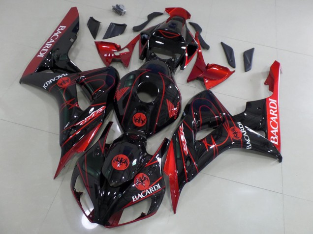 CBR 1000 RR 2006-2007 Verkleidungen - Schwarzer Bacardi CBR 1000 RR 2006-2007 Verkleidungen - Schwarzer Bacardi