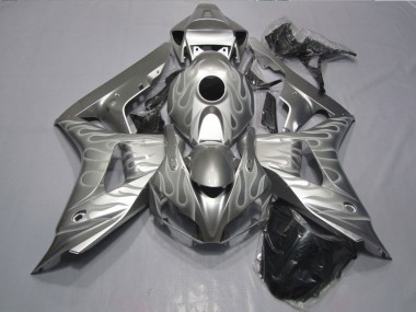 CBR 1000 RR 2006-2007 Verkleidungen - Silber Flamme