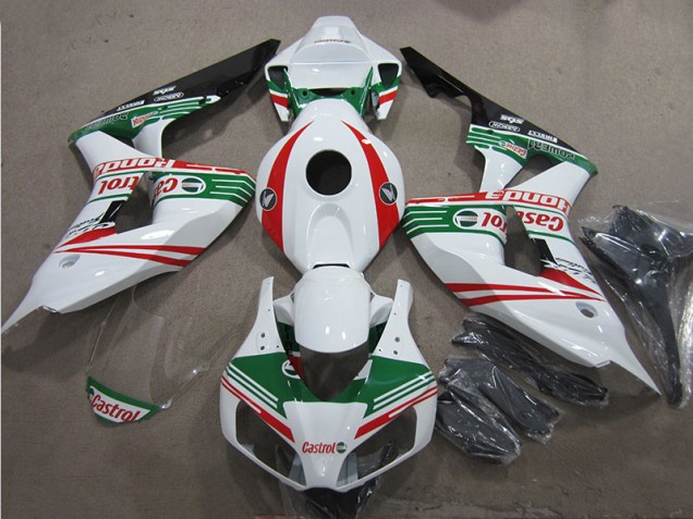 CBR 1000 RR 2006-2007 Verkleidungen - Weiß Grün Rot Castrol CBR 1000 RR 2006-2007 Verkleidungen - Weiß Grün Rot Castrol