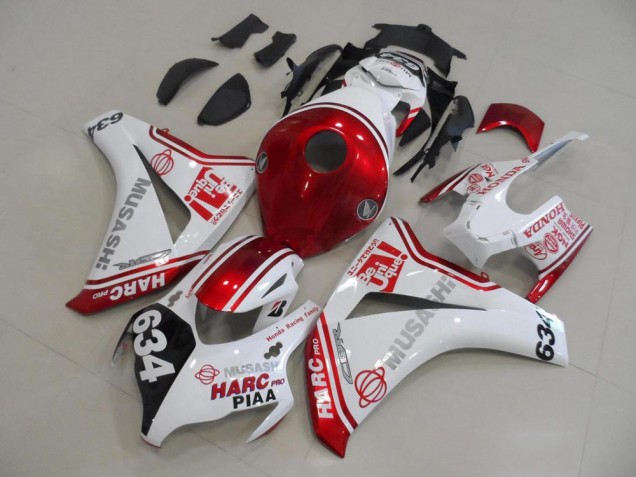 CBR 1000 RR 2008-2011 Verkleidung - Weiß Rot HARC Pro PIAA 634 CBR 1000 RR 2008-2011 Verkleidung - Weiß Rot HARC Pro PIAA 634