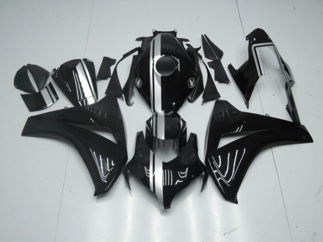CBR 1000 RR 2008-2011 Verkleidungen - Glänzend Schwarz mit silbernem Streifen CBR 1000 RR 2008-2011 Verkleidungen - Glänzend Schwarz mit silbernem Streifen