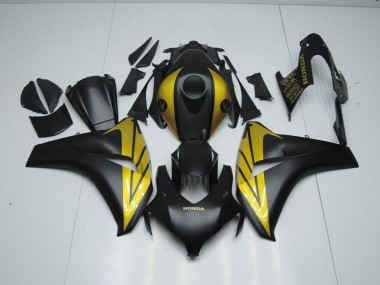 CBR 1000 RR 2008-2011 Verkleidungen - Matt Schwarz und Gold
