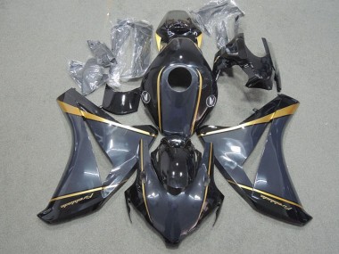 CBR 1000 RR 2008-2011 Verkleidungen - Schwarz Gold Feuerklinge
