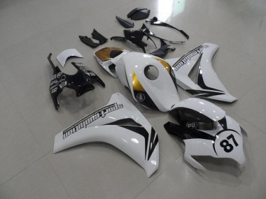 CBR 1000 RR 2008-2011 Verkleidungen - Schwarz Weiß Gold