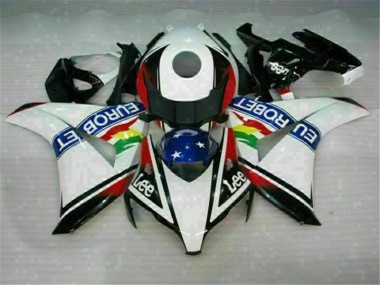 CBR 1000 RR 2008-2011 Verkleidungen - Weiß Blau Rot Eurobet Lee