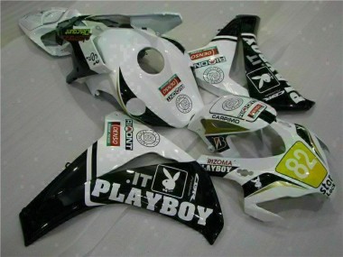 CBR 1000 RR 2008-2011 Verkleidungen - Weiß Schwarz Playboy