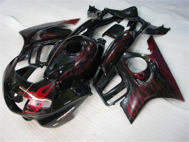 CBR 600 F3 1995-1998 Verkleidungen - Schwarz rote Flamme CBR 600 F3 1995-1998 Verkleidungen - Schwarz rote Flamme