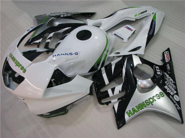 CBR 600 F3 1995-1998 Verkleidungen - Weiß Grün Hannspree CBR 600 F3 1995-1998 Verkleidungen - Weiß Grün Hannspree