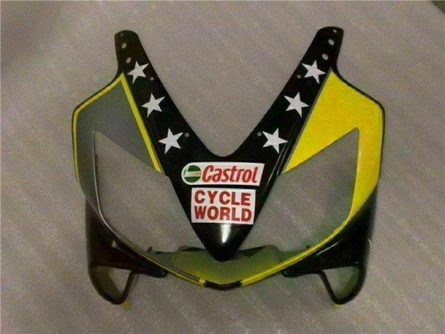 CBR 600 F4i 2001-2003 Verkleidungen - Gelb Schwarz Castrol Cycle World