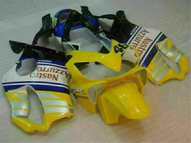 CBR 600 F4i 2001-2003 Verkleidungen - Gelb Silber Nastro Azzurro