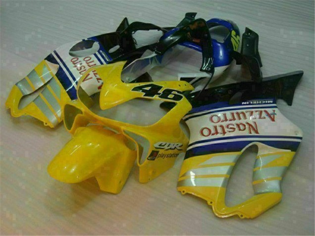 CBR 600 F4i 2001-2003 Verkleidungen - Gelb Silber Nastro Azzurro