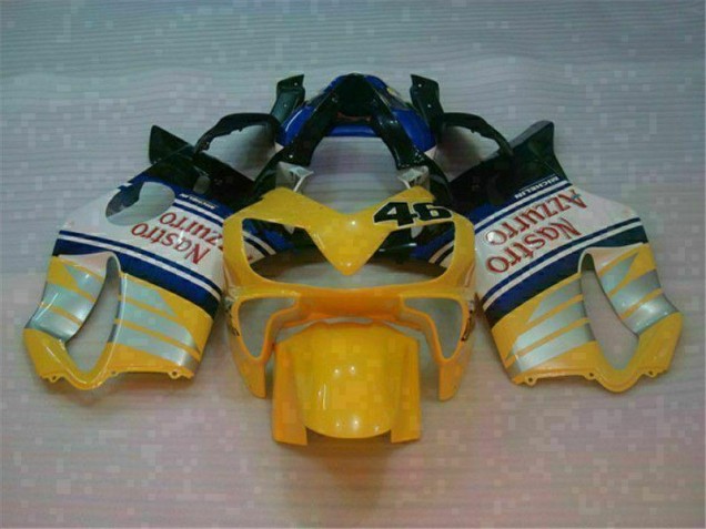 CBR 600 F4i 2001-2003 Verkleidungen - Gelb Silber Nastro Azzurro