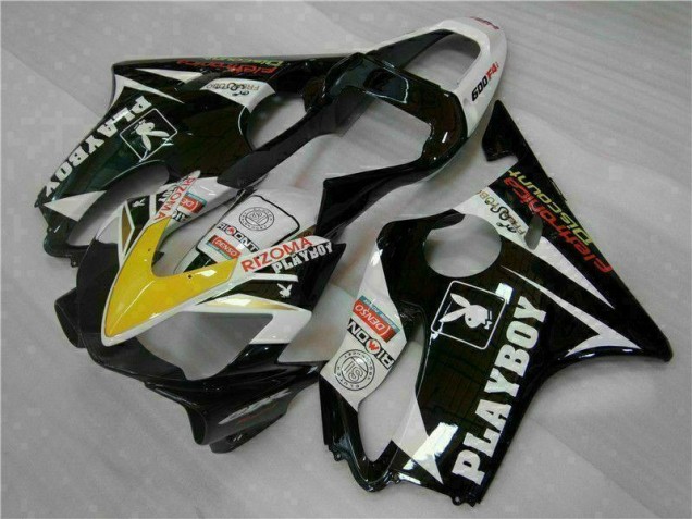 CBR 600 F4i 2001-2003 Verkleidungen - Gelb Silber Schwarz Playboy CBR 600 F4i 2001-2003 Verkleidungen - Gelb Silber Schwarz Playboy