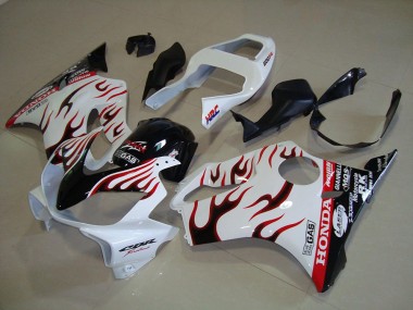 CBR 600 F4i 2001-2003 Verkleidungen - Weiß Flamme