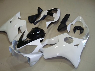 CBR 600 F4i 2001-2003 Verkleidungen - Weiß mit Schwarz Streifen