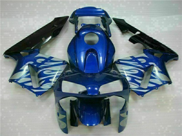 CBR 600 RR 2003-2004 Verkleidungen - Blau mit silberner Flamme CBR 600 RR 2003-2004 Verkleidungen - Blau mit silberner Flamme