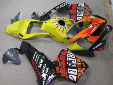 CBR 600 RR 2003-2004 Verkleidungen - Gelb Schwarz Repsol 46