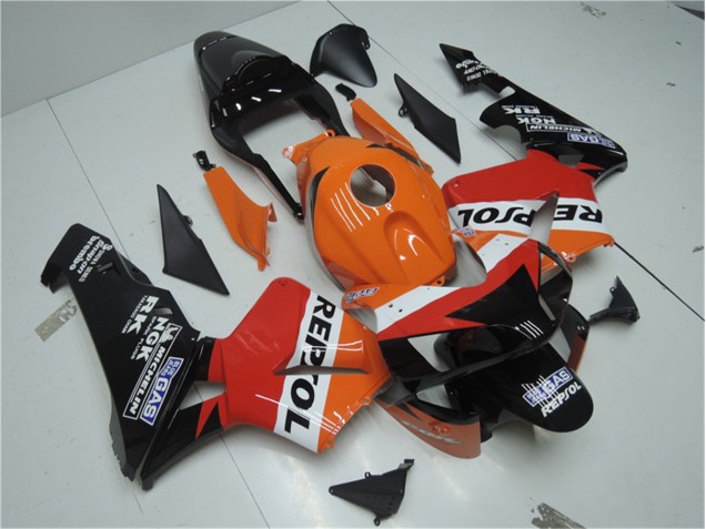 CBR 600 RR 2003-2004 Verkleidungen - Orange Rot Schwarz Repsol CBR 600 RR 2003-2004 Verkleidungen - Orange Rot Schwarz Repsol