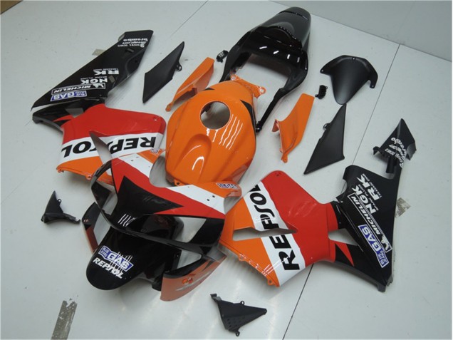 CBR 600 RR 2003-2004 Verkleidungen - Orange Rot Schwarz Repsol CBR 600 RR 2003-2004 Verkleidungen - Orange Rot Schwarz Repsol