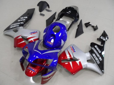 CBR 600 RR 2003-2004 Verkleidungen - Rot Silber Blau
