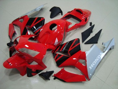 CBR 600 RR 2003-2004 Verkleidungen - Rot Silber