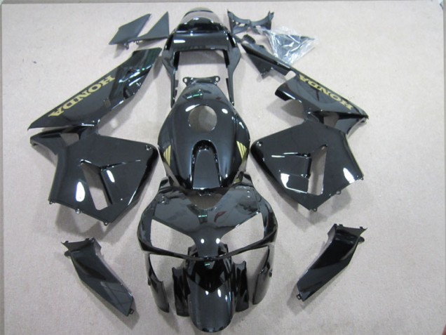 CBR 600 RR 2003-2004 Verkleidungen - Schwarz und Gold Aufkleber