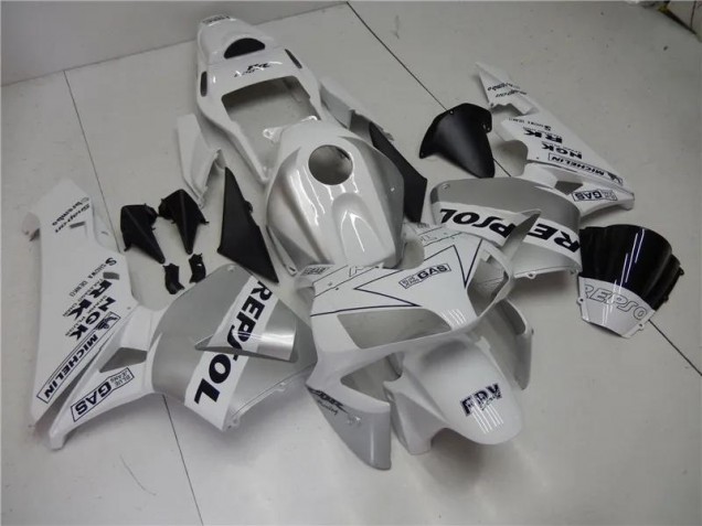 CBR 600 RR 2003-2004 Verkleidungen - Silber Weiß Schwarz Repsol CBR 600 RR 2003-2004 Verkleidungen - Silber Weiß Schwarz Repsol