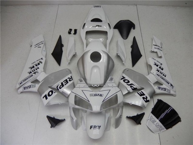 CBR 600 RR 2003-2004 Verkleidungen - Silber Weiß Schwarz Repsol CBR 600 RR 2003-2004 Verkleidungen - Silber Weiß Schwarz Repsol