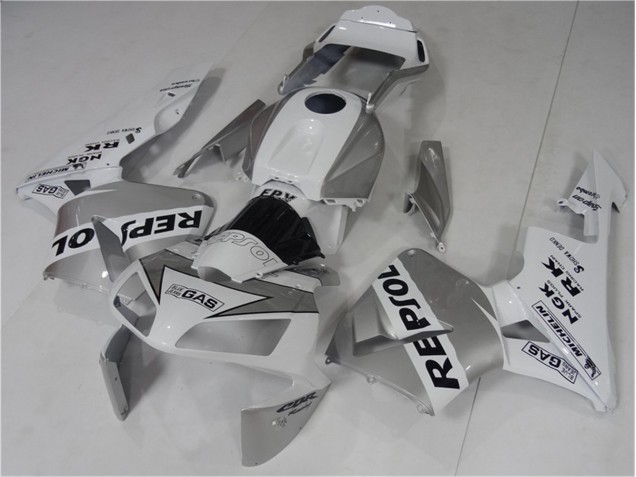 CBR 600 RR 2003-2004 Verkleidungen - Silver Weiß Schwarz Repsol CBR 600 RR 2003-2004 Verkleidungen - Silver Weiß Schwarz Repsol