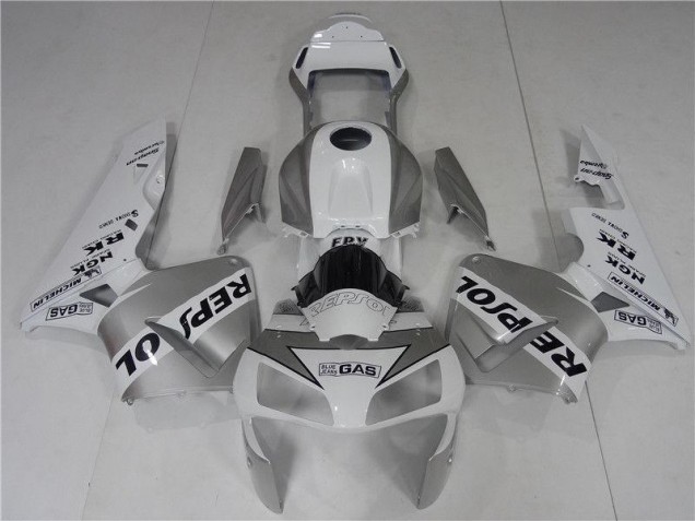 CBR 600 RR 2003-2004 Verkleidungen - Silver Weiß Schwarz Repsol CBR 600 RR 2003-2004 Verkleidungen - Silver Weiß Schwarz Repsol