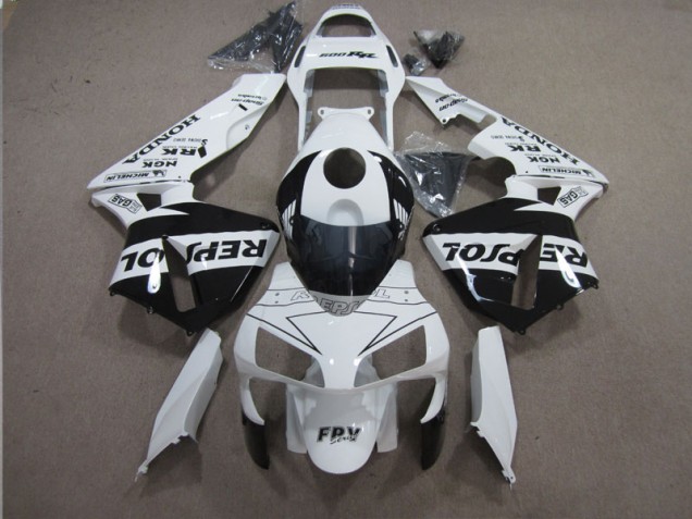 CBR 600 RR 2003-2004 Verkleidungen - Weiß Schwarz Repsol CBR 600 RR 2003-2004 Verkleidungen - Weiß Schwarz Repsol