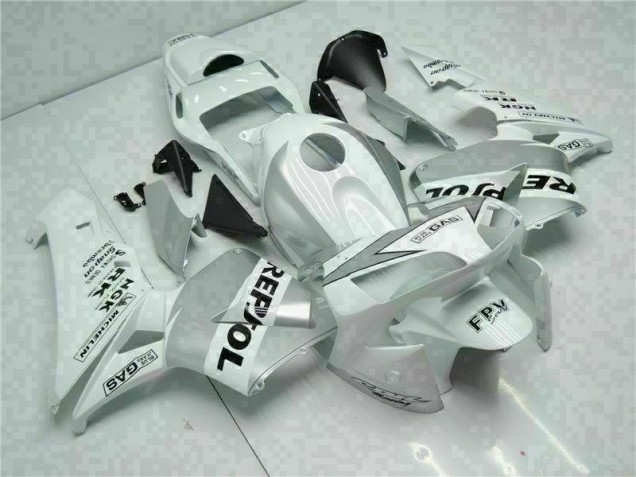 CBR 600 RR 2003-2004 Verkleidungen - Weiß Silber Repsol