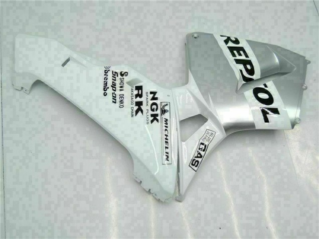CBR 600 RR 2003-2004 Verkleidungen - Weiß Silber Repsol