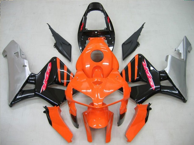 CBR 600 RR 2005-2006 Motorrad Verkleidungen - Orange Schwarz