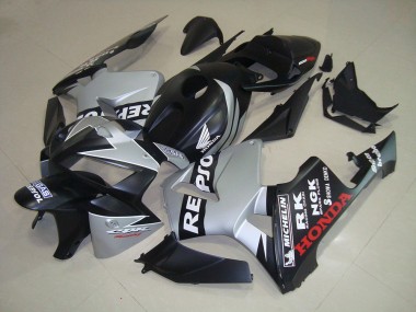 CBR 600 RR 2005-2006 Verkleidungen - Matt Schwarz Silber Repsol