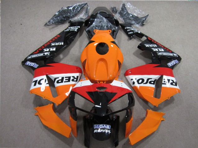 CBR 600 RR 2005-2006 Verkleidungen - Orange Rot Schwarz Repsol CBR 600 RR 2005-2006 Verkleidungen - Orange Rot Schwarz Repsol