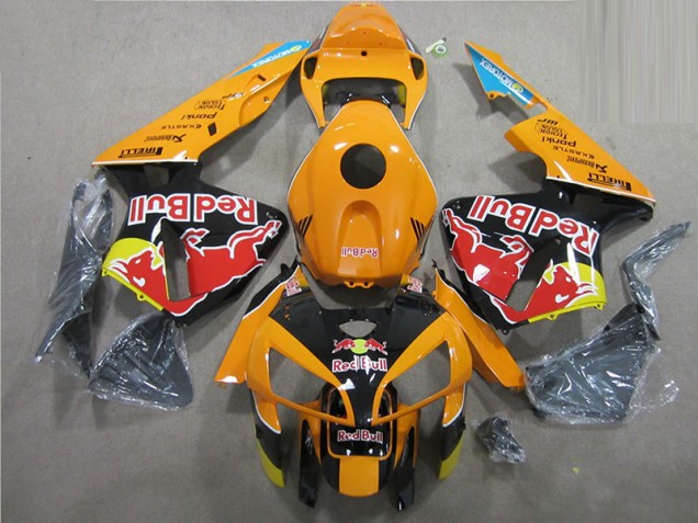CBR 600 RR 2005-2006 Verkleidungen - Orange Schwarz Rot Bull