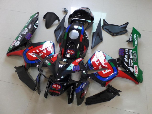 CBR 600 RR 2005-2006 Verkleidungen - Schwarz Rot Pata
