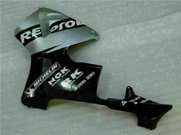 CBR 600 RR 2005-2006 Verkleidungen - Schwarz Silber Repsol