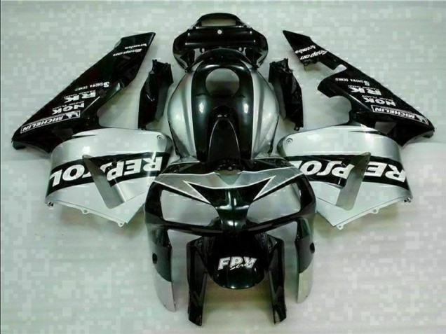 CBR 600 RR 2005-2006 Verkleidungen - Schwarz Silber Repsol