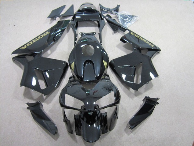 CBR 600 RR 2005-2006 Verkleidungen - Schwarz und Gold Aufkleber