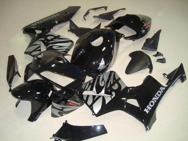 CBR 600 RR 2005-2006 Verkleidungen - Schwarze Weiße Flamme CBR 600 RR 2005-2006 Verkleidungen - Schwarze Weiße Flamme